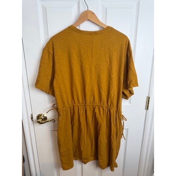 Old Navy Knit Drawstring Waist Shirt Dress Miner Gold XL Fall Normcore Minimal - Picture 3 of 6